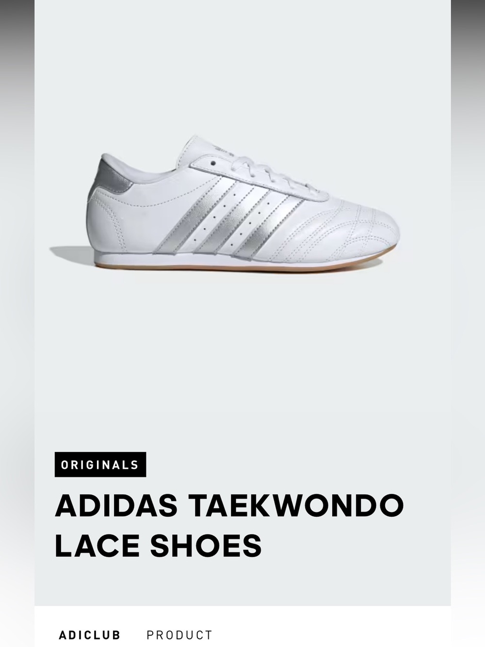 Adidas Taekwondo Tennis Shoes Women White Leather Athletic Shoes Silver Stripes - Picture 6 of 9